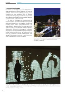 Fotografier av lysinstallasjoner i bymiljøet, inkludert broen i Drammen og en undergang i Sandnes.