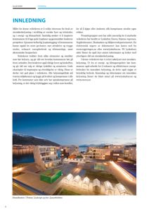 Fotografi av et moderne boligområde med lysdesign ved strandkant i Tromsø.