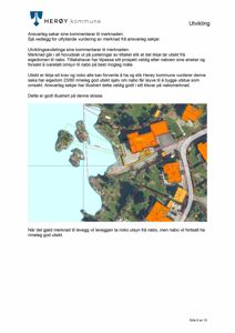 Et satellittbilde (kart) som viser eiendom 23/60 og naboeiendom 39, med overlagte røde linjer som illustrerer et planlagt tiltak (vegg) og dets utsynsforhold.