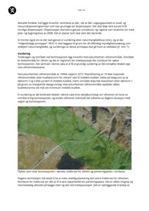 Et flyfoto som viser bomstasjonen i sørvest, trekkroute for villrein og parkeringsplass i nordaust.