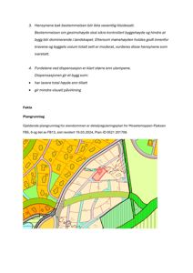 Et detaljreguleringsplan som viser eiendomsinndeling, vegnett og bygningsplassering.