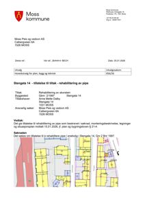 Situasjonsplan som viser eiendomsinndeling og bygningers plassering i forhold til naboeiendommer og veier.