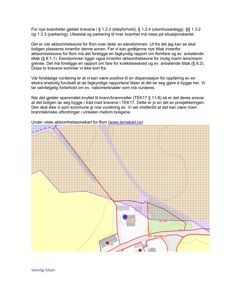 Bildet viser en aktsomhetsonekart for flom, som illustrerer hvor eiendommen ligger i forhold til farlige områder (flom og marin leire).
