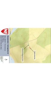 Situasjonskart som viser topografi, plassering av tiltaket og avstand til nabogrense.