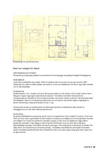Bildet viser en plantegning (etasjeplan) for en bygning, med romnavn og dimensjoner. Under tegningen står det 'Plantegninger iht. kommunens arkiv'.