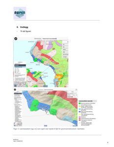 Bildet viser to kart over Lømsasekkart (ngu.no) som viser grunnvannsdybde og grunnvannscode i nærheten av et prosjektområde.