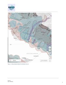 Et digitalt kart over Austerfjorden som viser aktsomhetsområder (fargekodet) og topografi.