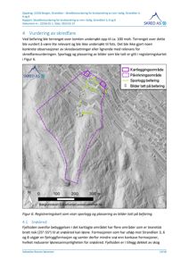 Et registreringskart (situasjonskart) som viser sporlogg, plassering av bilder og kartleggingsområder over en befaring.