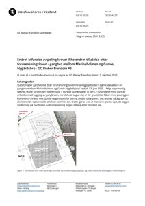 Kartskisse som viser planlagt utdypting og masselagring i forbindelse med bygging av gangbro.