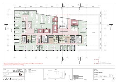 Etasjeplan (PLAN 06) som viser romfordeling, arealer og funksjoner i et bygg.