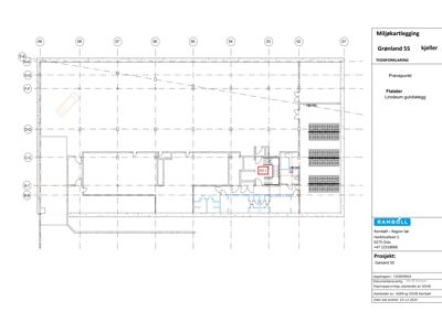 Etasjeplan for kjelleretasje (kjøkken) i prosjekt Grønland 55.