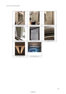 Et dokument som inneholder en samling av flere fotografier (et flersidig bilde) fra en rapport om ombruk av innredning.