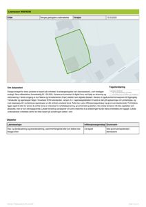 Et geologisk kart (løsmassekart) som viser jordartene under et område, inkludert en markert tomt.