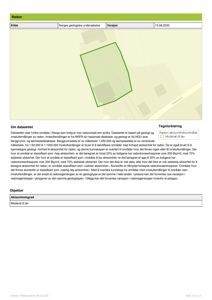 Et kart som viser radonutsatt område med en polygon og tekstforklaring om datasettet.