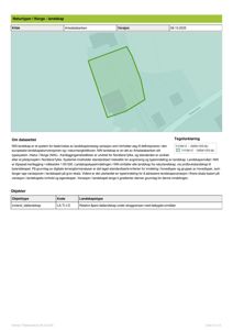 Et kart som viser et område innkapslet i en grønn polygon, med overskrift 'Naturtyper i Norge - landskap' og tekst om datasettet.