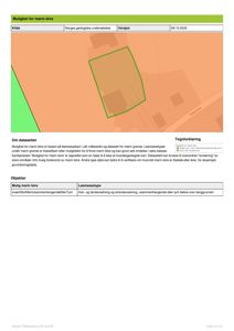 Et kart fra Norges geologiske undersøkelse som viser et område med 'Mulighet for marin leire' (grønn farge) og en spesifikk tomtegrense (grønn polygon).