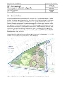 Situasjonsplan som viser tomtens form, grenser, omgivende infrastruktur (gater, naboeiendommer) og planlagt plassering av vegetasjon, vannløp og overvannshåndtering.