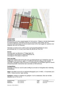 Situasjonsplan som viser eiendommen i forhold til nabolaget, med angitte mål og grenser.