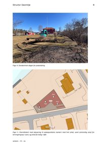 Oversiktskart (situasjonsplan) som viser eiendommen, nabolag, veier og markerte prøvepunkter.