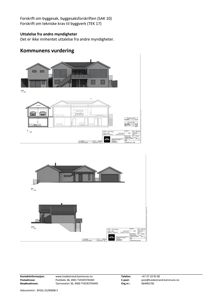 Fasadetegning med oppriss av bygning sett utenfra