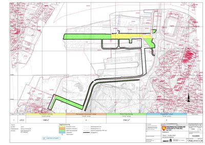 Situasjonsplan som viser tomtens grenser, arealoppdelinger og nabolag.