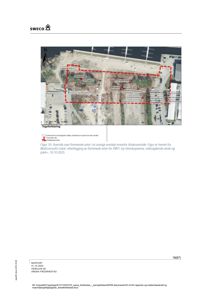 Satellittbilde (kart) over et utvalgt område med overlagte tegninger som viser fremmede arter og vegetasjon.