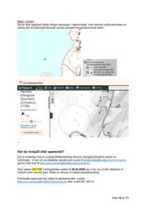 Et utdrag fra Artskart som viser forekomst av Havelle (Clangula hyemalis) i et geografisk område, inkludert kartlegging av artens utbredelse og funnopplysninger.