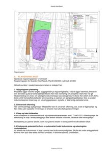 Reguleringskart som viser tomtens beliggenhet, byggegrenser og arealbruk.