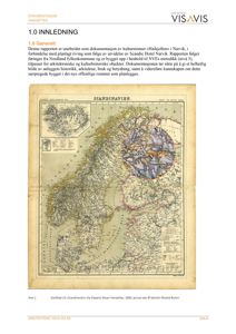 Et gammelt kart over Skandinavia fra 1860, som viser geografisk plassering av Narvik og områder.