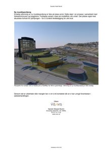 3D-visualisering (modellfoto) av en ny musikkpaviljong sett fra nordøst.