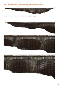 Fotografier av en bygning (Nåvatn III) sett fra utsiden, som er resultatet av en laserskanning.