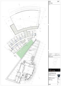 Etasjeplan (Plan 2. etasje) som viser romfordeling, vegger og arealer for Scenic Hotel Narvik.