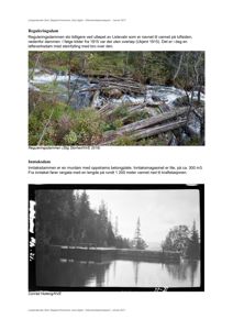 Dokumentet inneholder to fotografier av dammer (Reguleringsdam og Inntaksdam) med tilhørende tekstbeskrivelser.