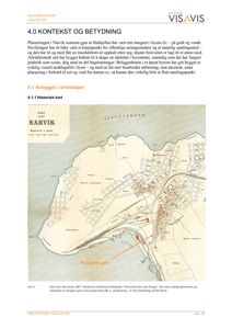 Historisk kart over Narvik fra 1907 som viser byens utforming og plassering av Kongens gate.
