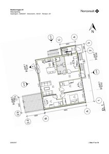 Etasjeplan (Et. 1) for en bolig i Nesttunvegen 81, som viser romfordeling, dører, vinduer og dimensjoner.