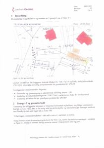 Situasjonsplan som viser tomtens beliggenhet, grenser, eksisterende bygninger (merket 'Bli rive') og planlagt plassering av nye garasjebygg.