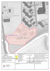 Gårdsplan med arealdata, markslag og eiendomsdata