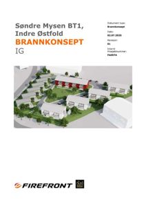 3D-visualisering av et boligfelt med flere eneboliger og parkeringsplasser.