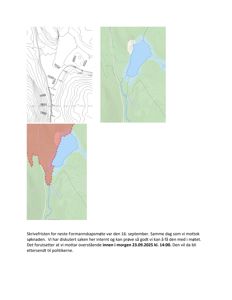 Bildet viser tre situasjonsplaner (topografiske kart) som illustrerer terrengforhold, høydemeter og vannforekomster i et område.