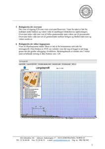 Lengdeprofil (terrengprofil) med høydekurve og en liten situasjonskart-innsats som viser bygningsplassering.