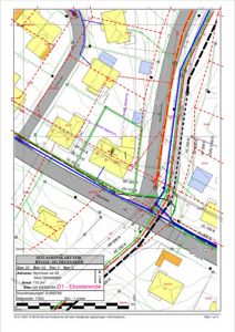 Situasjonskart som viser eiendomsforhold, byggegrenser, naboeiendommer og infrastruktur i Drammen.