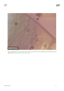 Høydekart (Laserhøyde) som viser terrengforhold og topografi ved Toveien.