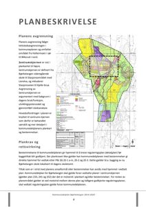 Kommunedelplan med situasjonskart og tekstbeskrivelse av planområdet