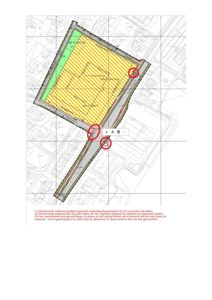 Situasjonsplan som viser tomtens plassering i forhold til nabolaget, vegnett og eksisterende avkjørsel.