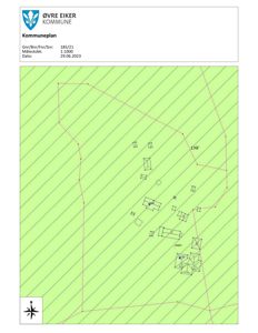 Situasjonsplan (tomteplan) som viser eiendomsgrunnlinjer, eksisterende bygninger og arealbruk.