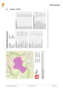 Kart over nedbørfeltet for NEVINA med hydrologiske parametere og arealklasser