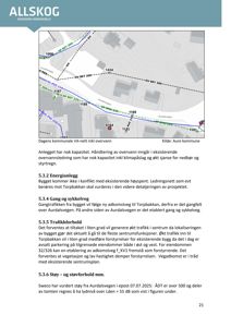 Et kart over dagens kommunale VA-nett inkludert overvann, med veier og eiendomsgrenser.