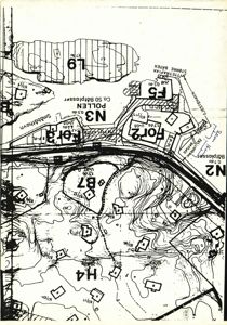 Situasjonsplan som viser tomtedeling, arealoppdelt (da), og plassering av båtplasser i et område ved Småbåthavn.
