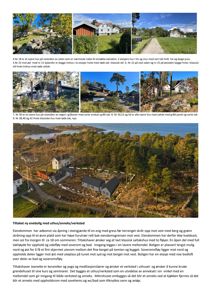 Fotografier av eiendom og bygninger med tilhørende beskrivende tekst.