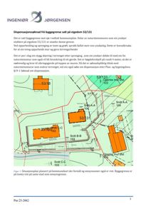 Situasjonsplan som viser eiendomsgrenser, bygninger, snittlinjer og nabolag.